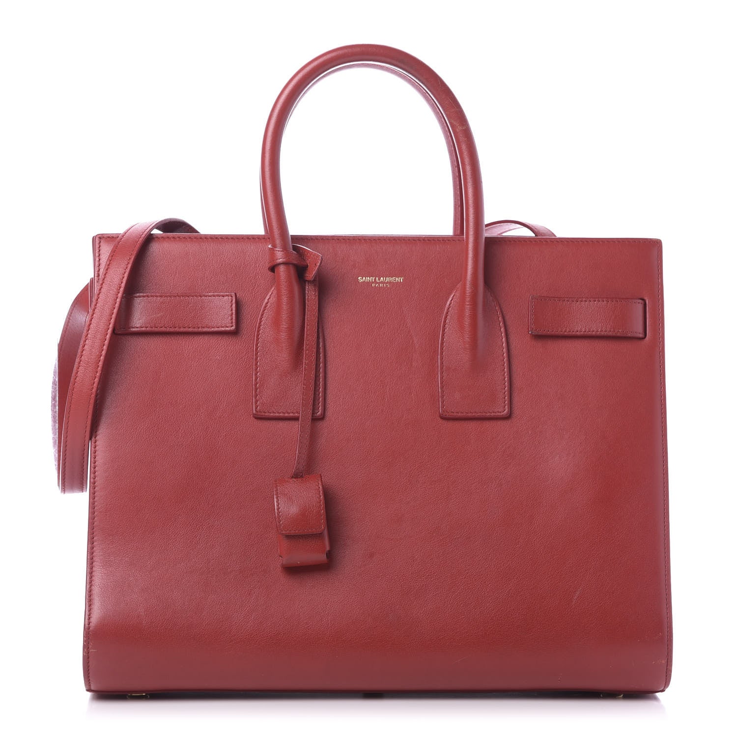 Saint Laurent Calfskin Small Sac De Jour Lipstick Red 1 of 18
