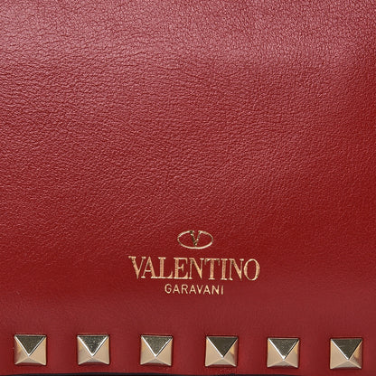 Valentino Garavani Vitello Mini Rockstud Flap Saddle Crossbody Bag Rosso Valentino 8 of 8