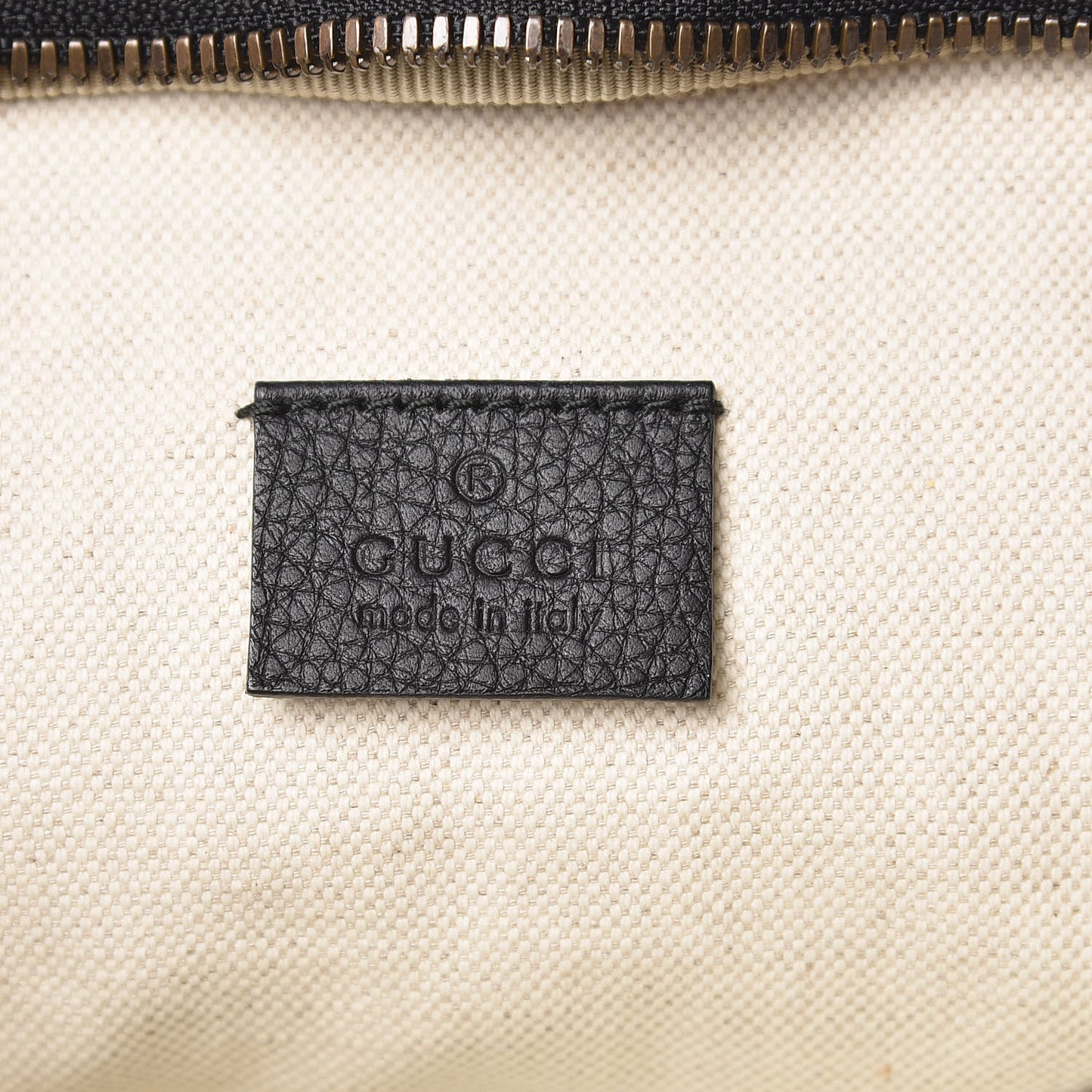Grained Calfskin Logo Belt Bag Black