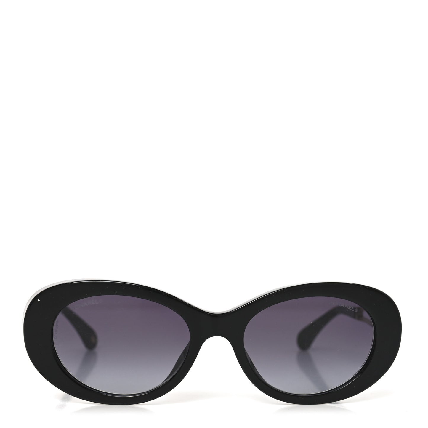 Acetate Oval Sunglasses 71730A Black