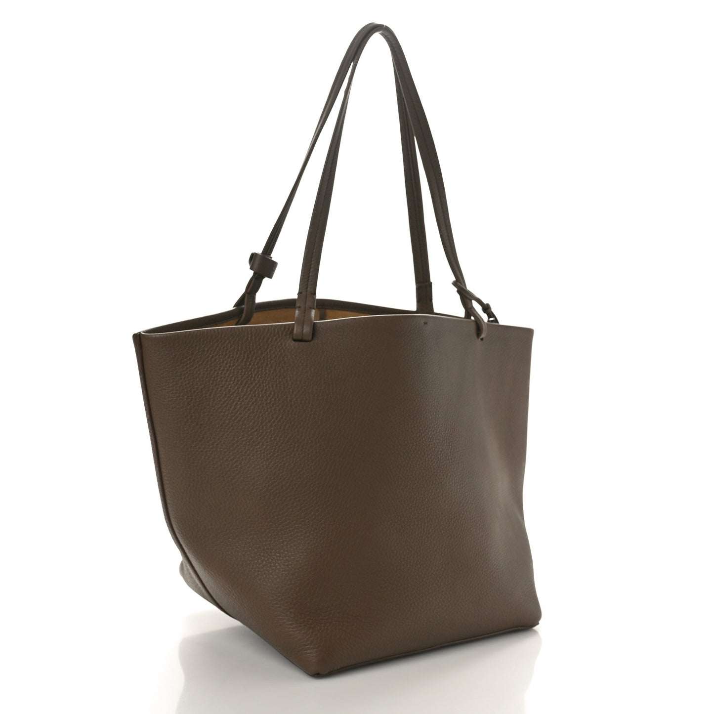 Grained Calfskin Park Tote Three Dark Taupe