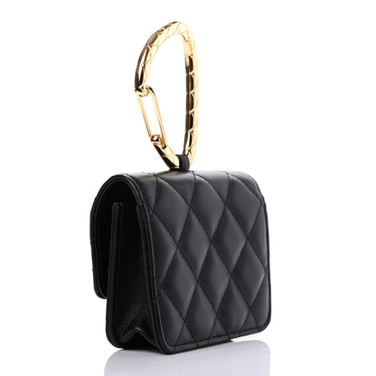 Chanel Lambskin Quilted CC Hook Card Holder Black 3 of 8