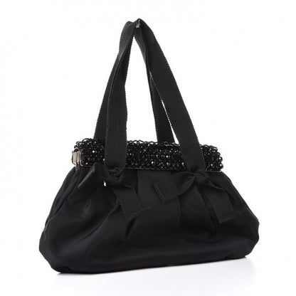 Prada Tessuto Nylon Bead Evening Bag Black 3 of 8