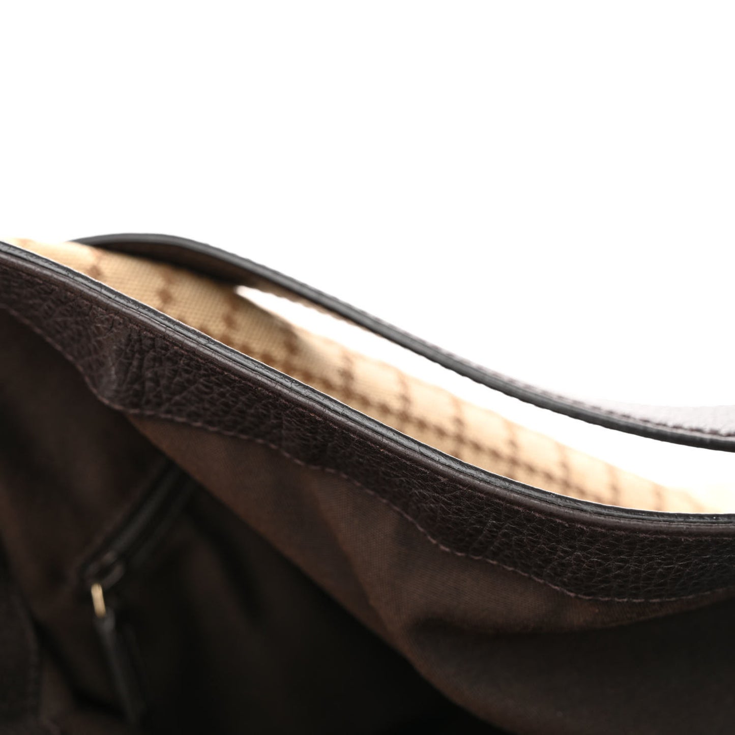 Canvas Diamante Hobo Dark Brown