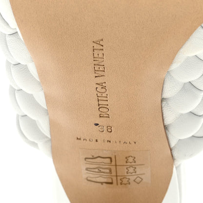 Bottega Veneta Nappa Padded Intreccio The Curve Sandals 38 Optic White 6 of 8