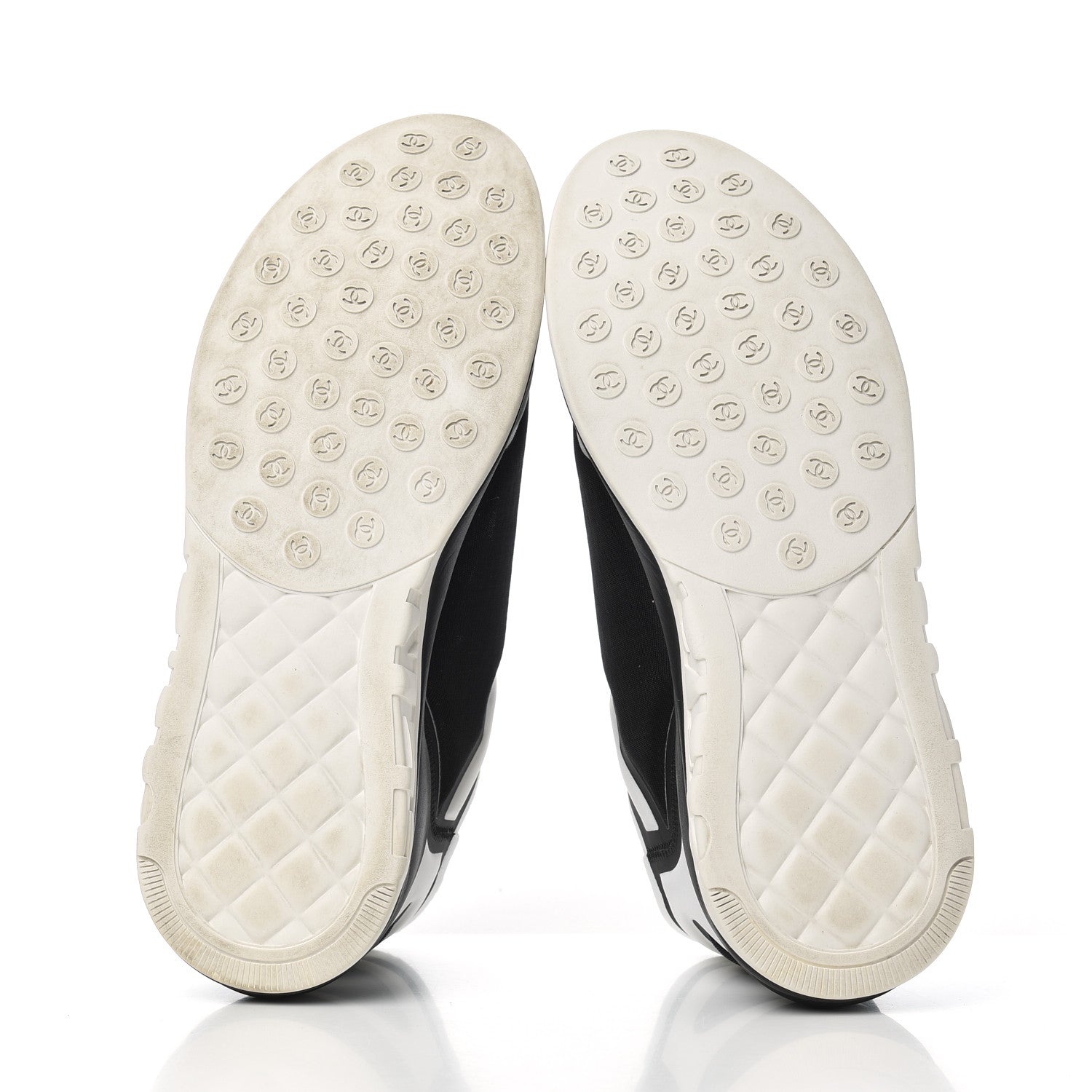 Chanel Mesh Lycra Thermoplastic Mens Sneakers 46 Black White 5 of 16