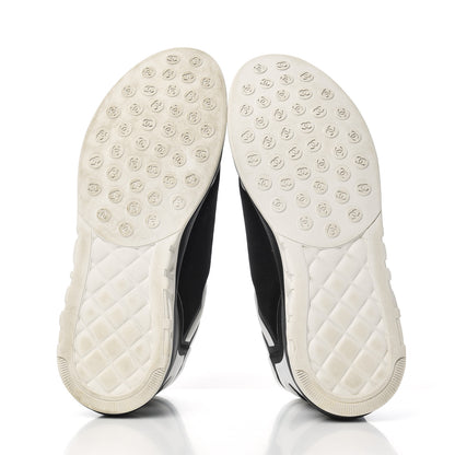 Chanel Mesh Lycra Thermoplastic Mens Sneakers 46 Black White 5 of 16