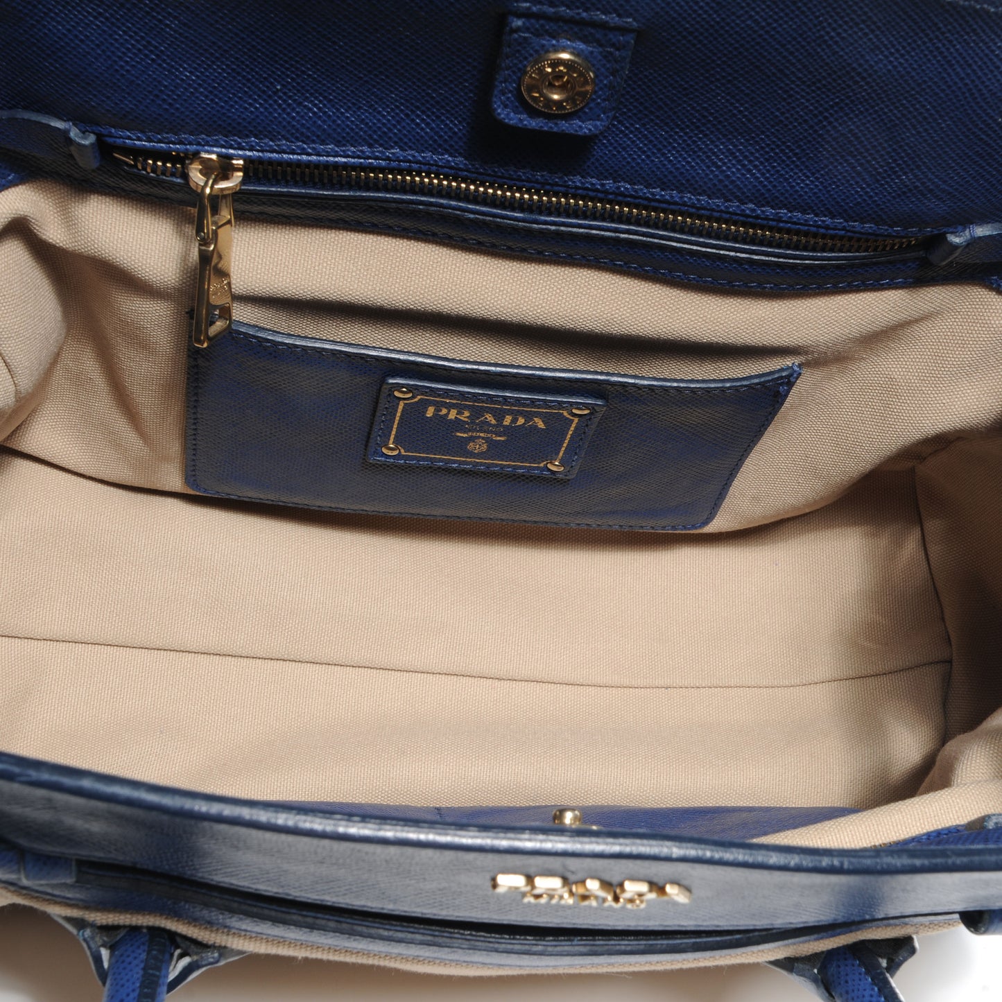Canapa Saffiano Cuir Tote Corda Bluette