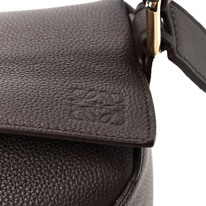 Loewe Soft Grained Calfskin Small Puzzle Edge Bag Dark Chestnut 8 of 11