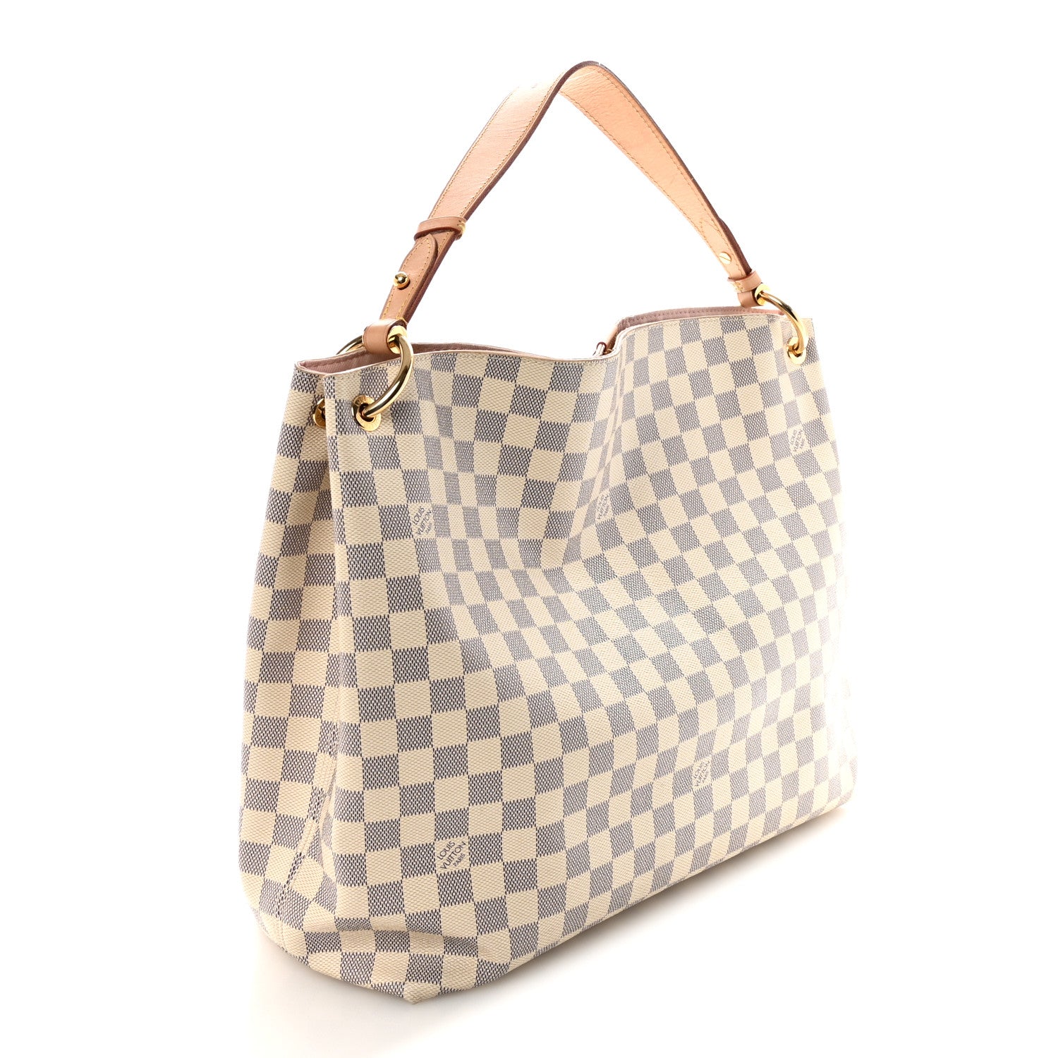 Louis Vuitton Damier Azur Graceful MM Rose Ballerine 3 of 9