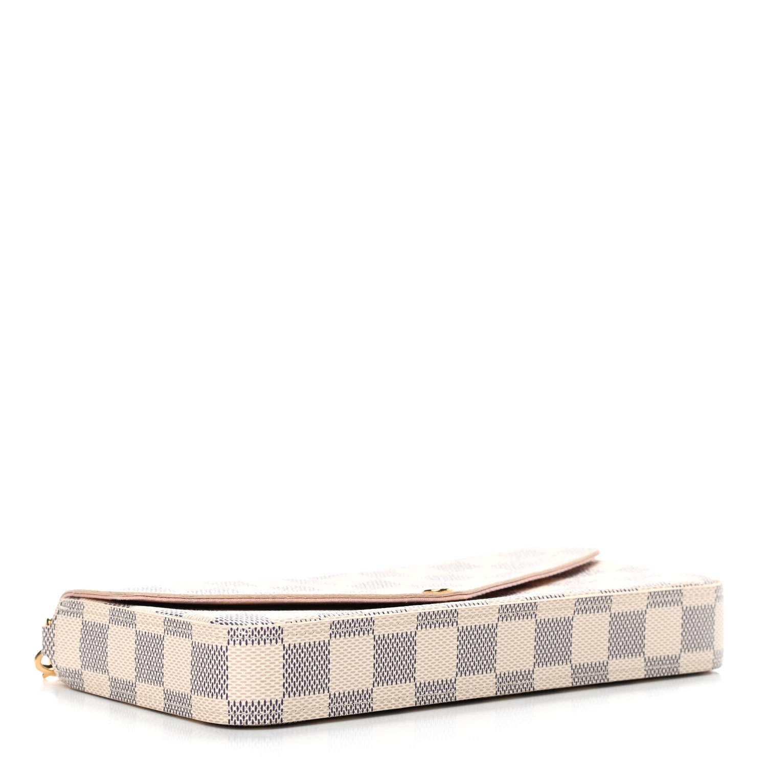 Louis Vuitton Damier Azur Pochette Felicie Chain Wallet Rose Ballerine 4 of 5