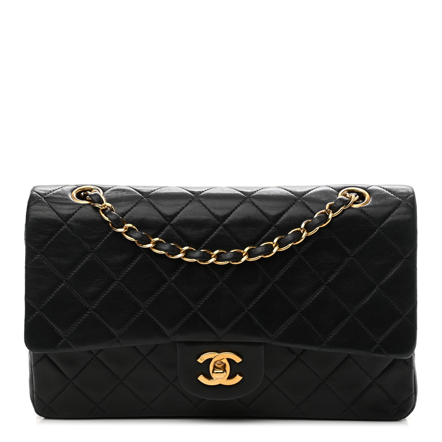 Chanel Lambskin Quilted Medium Double Flap Black 1 of 19