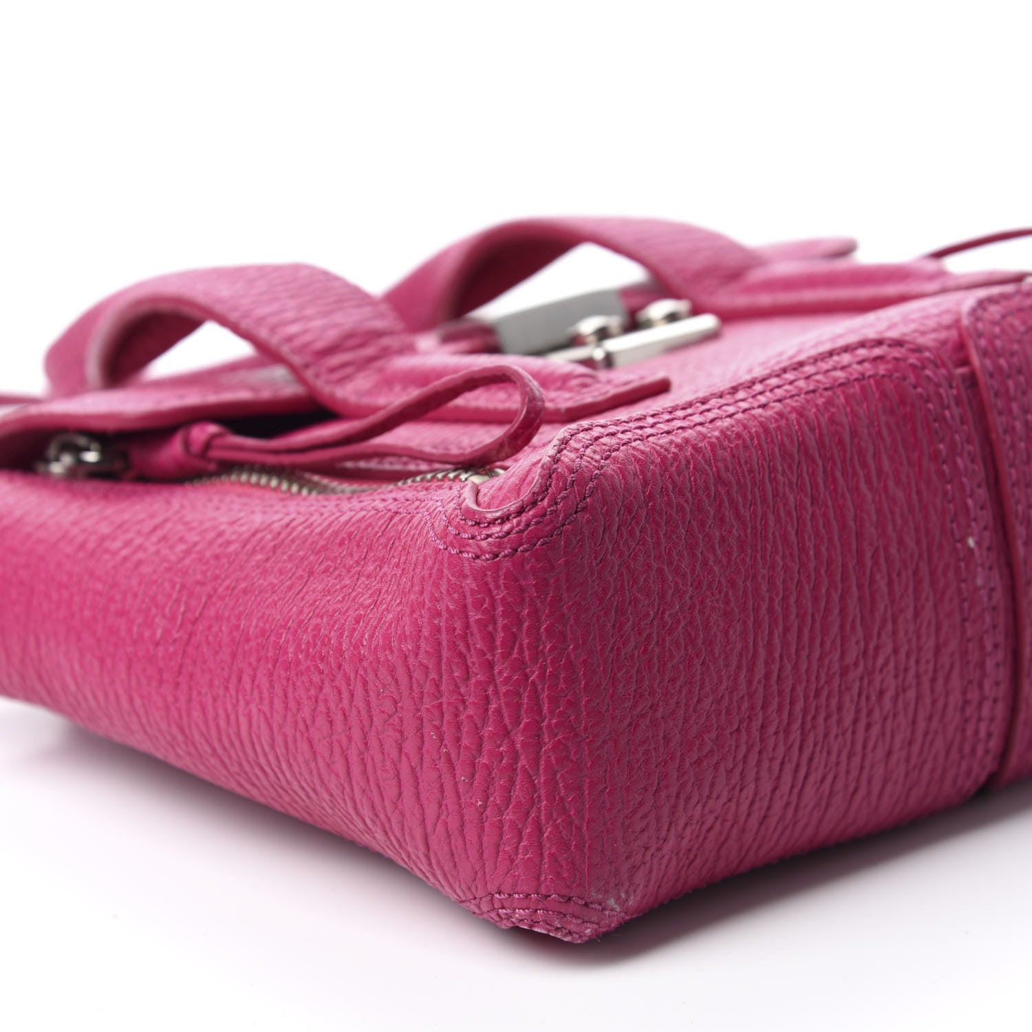 3.1 Phillip Lim 3.1 Textured Calfskin Mini Pashli Satchel Magenta 6 of 10