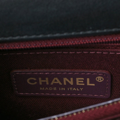 Chanel Aged Calfskin Chevron Quilted Small Coco Handle Flap Black 6 of 9