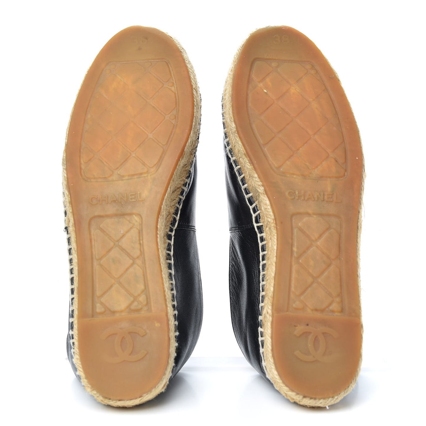 Lambskin CC Espadrilles 38 Black