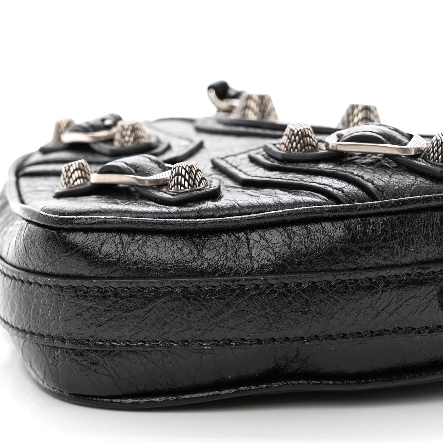 Agneau Arena Mini Le Cagole Heart Bag Black