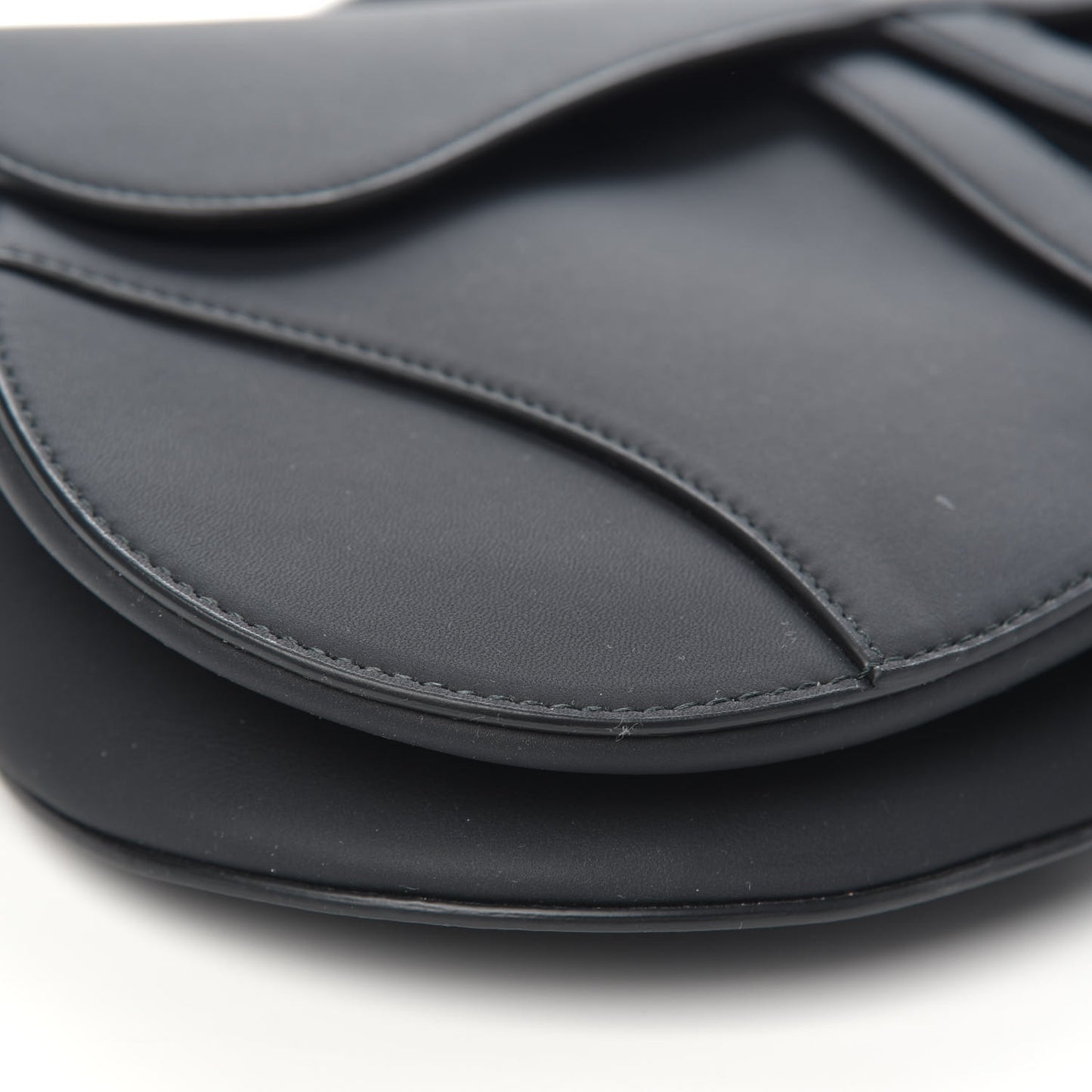 Ultra Matte Calfskin Saddle Bag Black