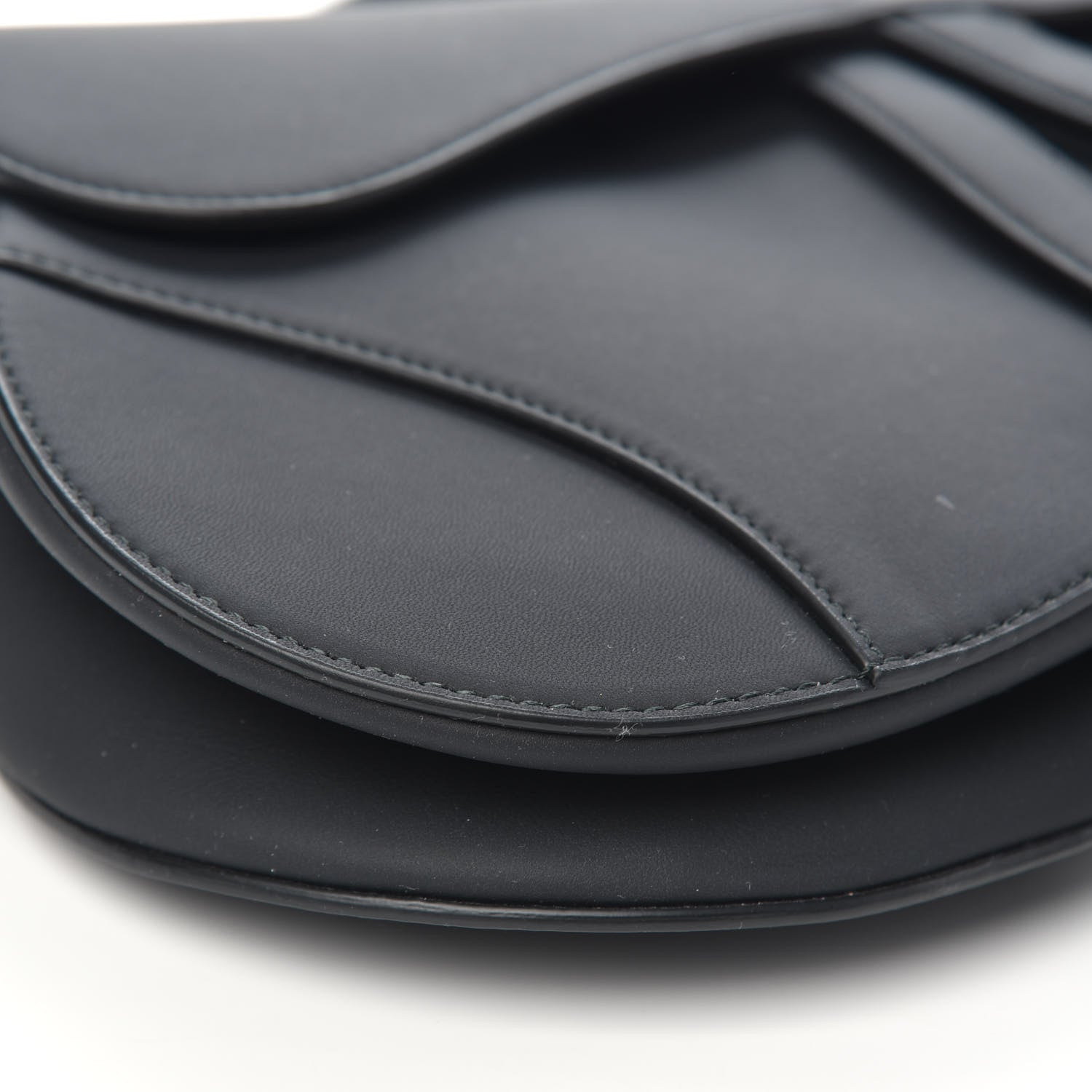 Christian Dior Ultra Matte Calfskin Saddle Bag Black 8 of 9