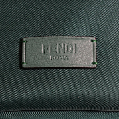 Fendi Nylon Vitello Elite Monster Eyes Rounded Backpack Verde Bottiglia White 6 of 10