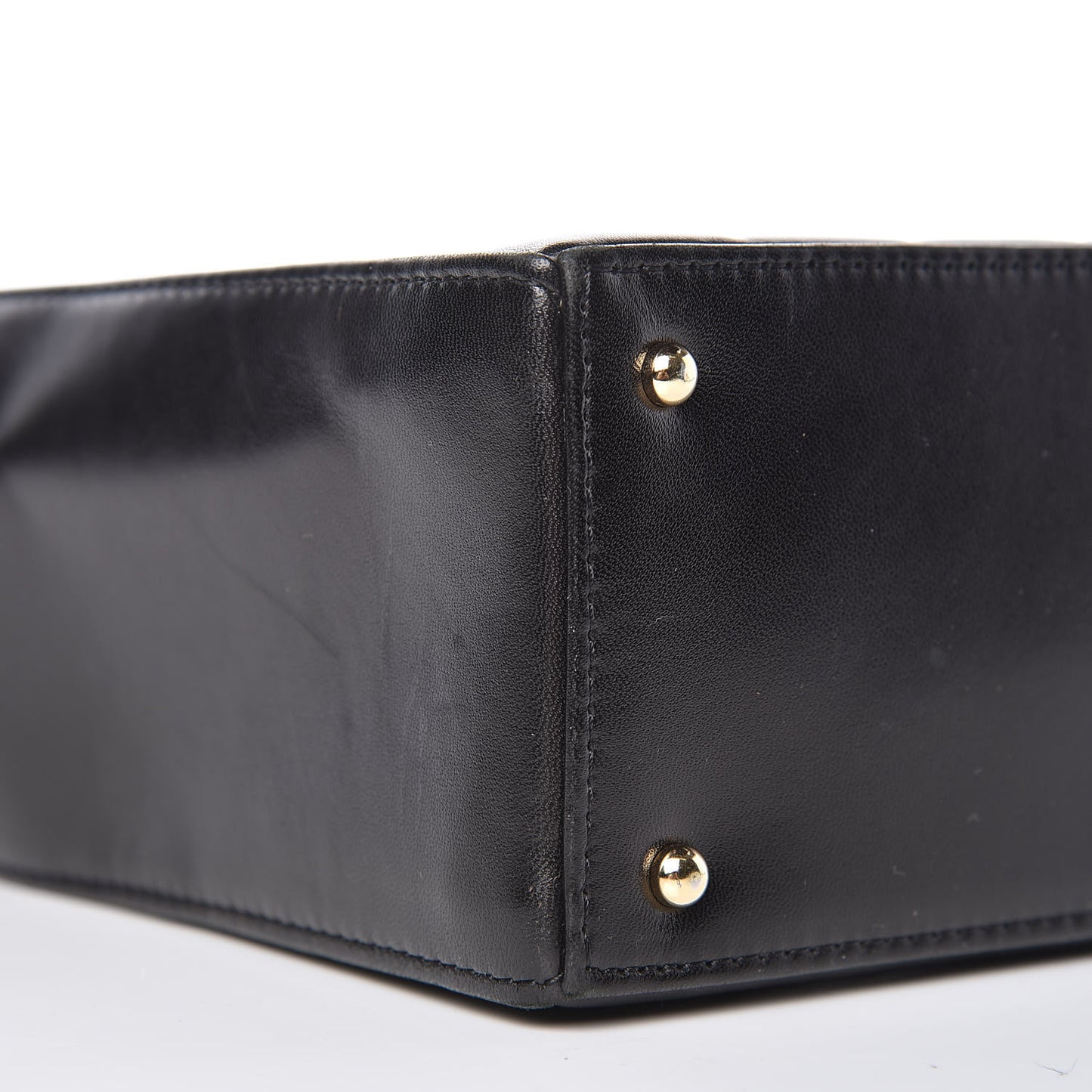 Lambskin Quilted Chocolate Bar Tote Black