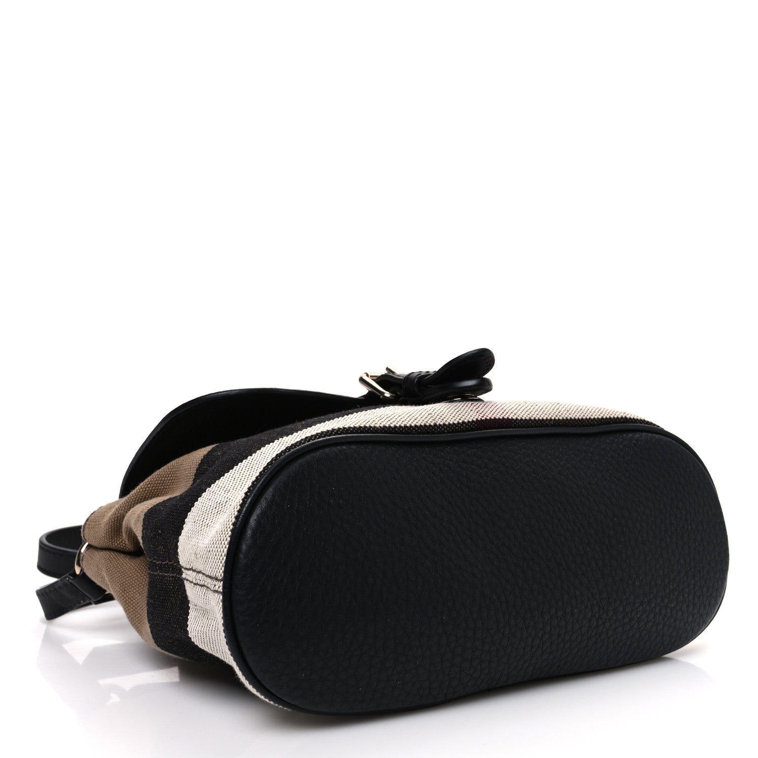 Burberry Mega Check Grainy Calfskin Small Gowan Messenger Bag Black 4 of 11