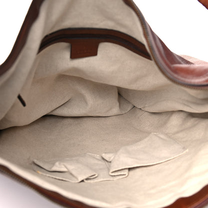 Gucci Calfskin Twist Strap Hobo Brown 4 of 23