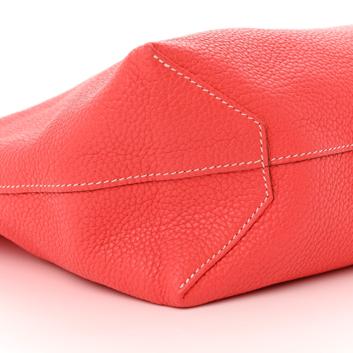 Taurillon Clemence Double Sens Reversible Tote 36 Sanguine Rose Jaipur