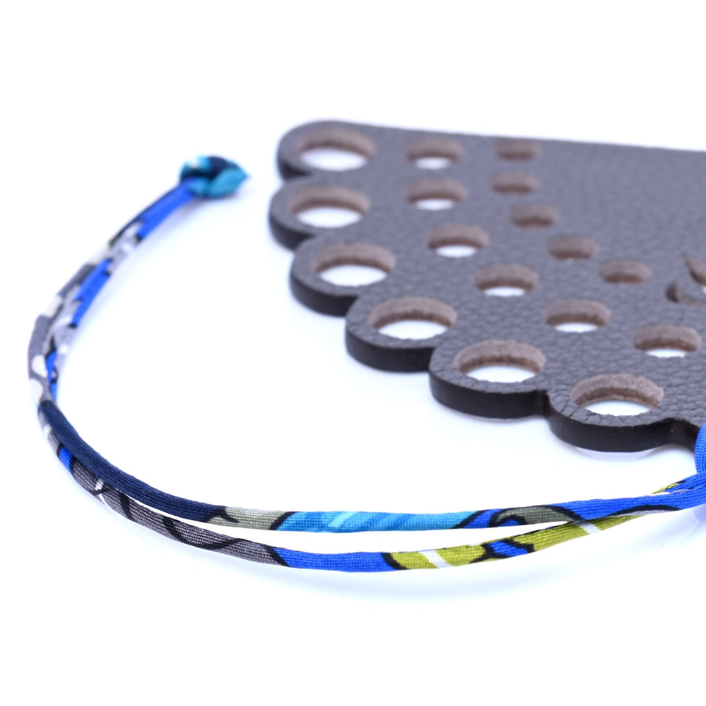 Epsom Petit H Peacock Bag Charm Bleu Nuit