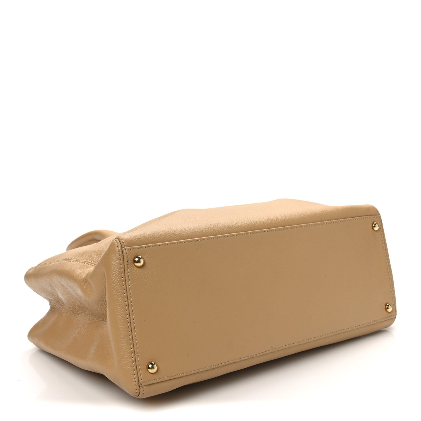 Calfskin Cerf Executive Shopper Tote Beige