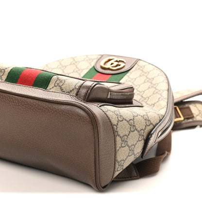Gucci GG Supreme Monogram Calfskin Web Small Ophidia Day Backpack Beige Ebony New Acero 10 of 11
