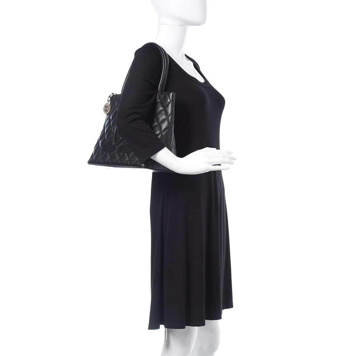 Chanel Caviar Quilted Medallion Tote Black 2 of 11