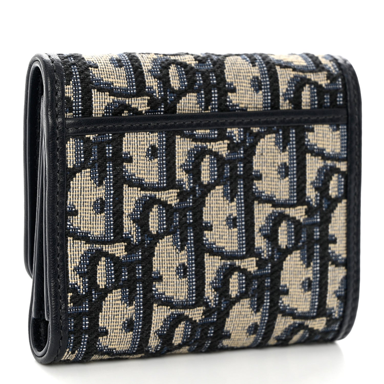 Christian Dior Oblique 30 Montaigne Lotus Wallet Blue 3 of 6