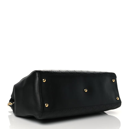 Gucci Guccissima Signature Large Shoulder Tote Bag Black 3 of 10