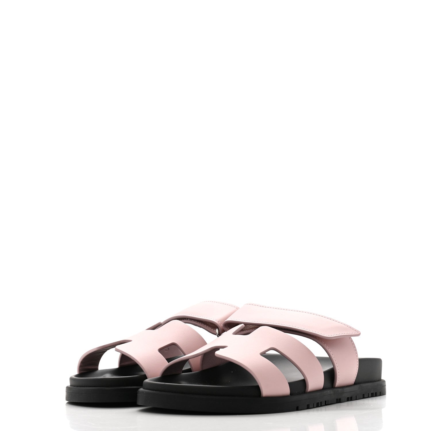 Hermes Calfskin Womens Chypre Sandals 36.5 Rose Cancan 4 of 10