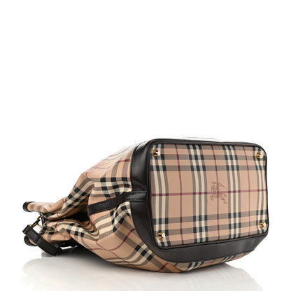 Burberry Haymarket Check Medium Golderton Tote Chocolate 4 of 14