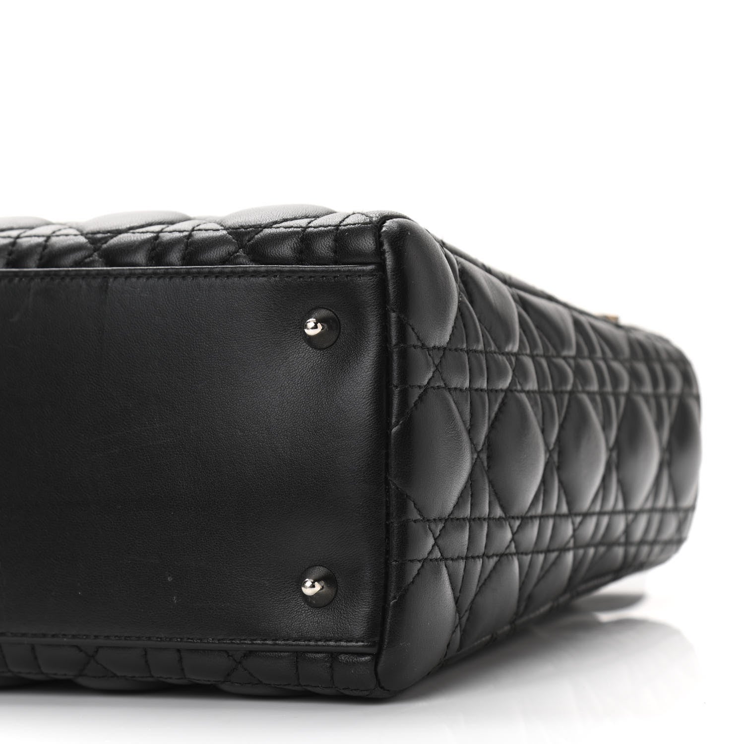 Christian Dior Lambskin Cannage Medium Lady Dior Black 10 of 10