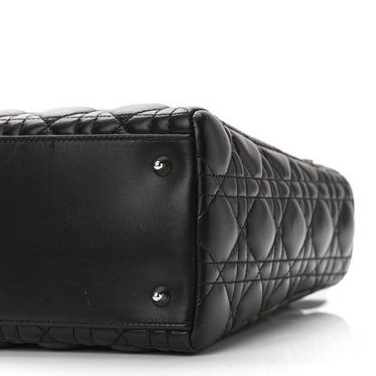 Christian Dior Lambskin Cannage Medium Lady Dior Black 10 of 10