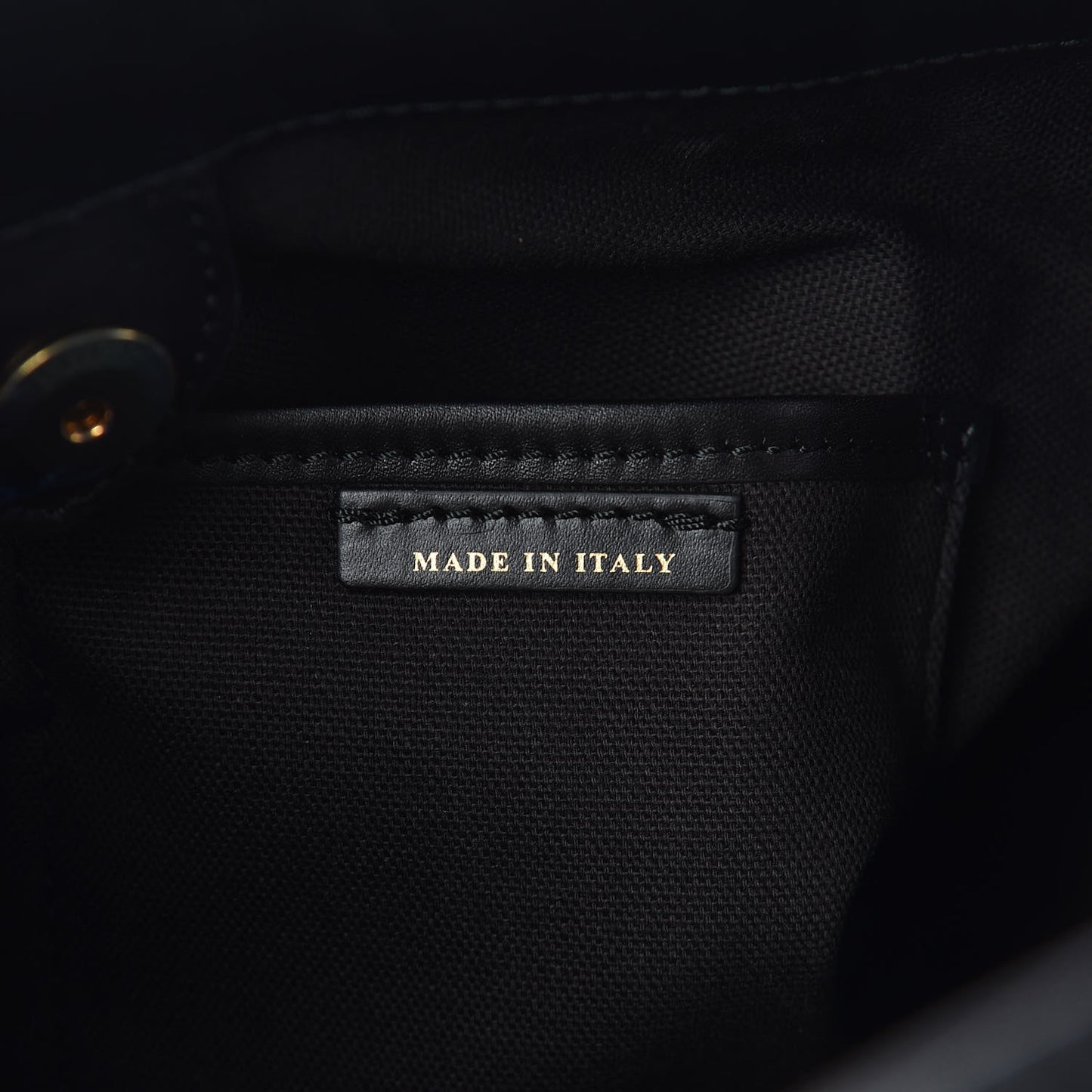 Smooth Calfskin Riveted Medium Banner Tote Black