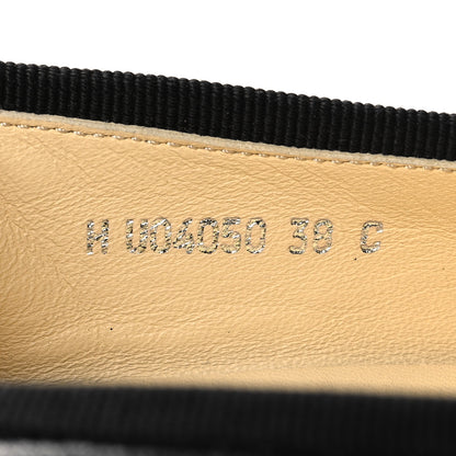 Chanel Lambskin Cap Toe CC Uniform Ballerina Flats 38 Black 5 of 7