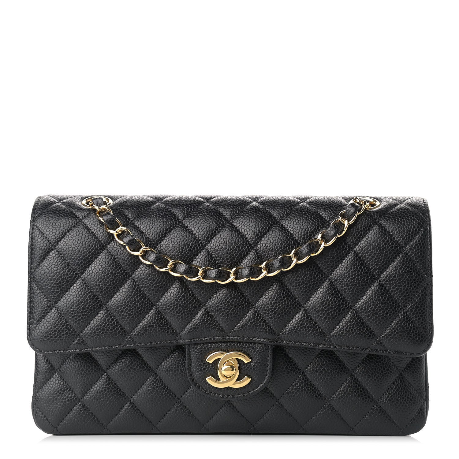 Chanel Caviar Quilted Medium Double Flap Black 1 of 9