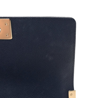 Chanel Caviar Quilted Medium Boy Flap Navy 15 of 15
