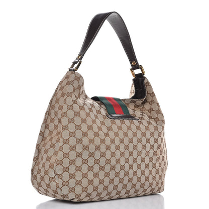 Gucci Monogram Large New Ladies Web Hobo Dark Brown 3 of 8