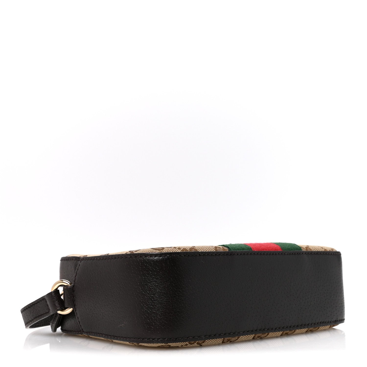 Gucci GG Supreme Monogram Web Small Webby Bee Shoulder Bag Dark Brown 4 of 13