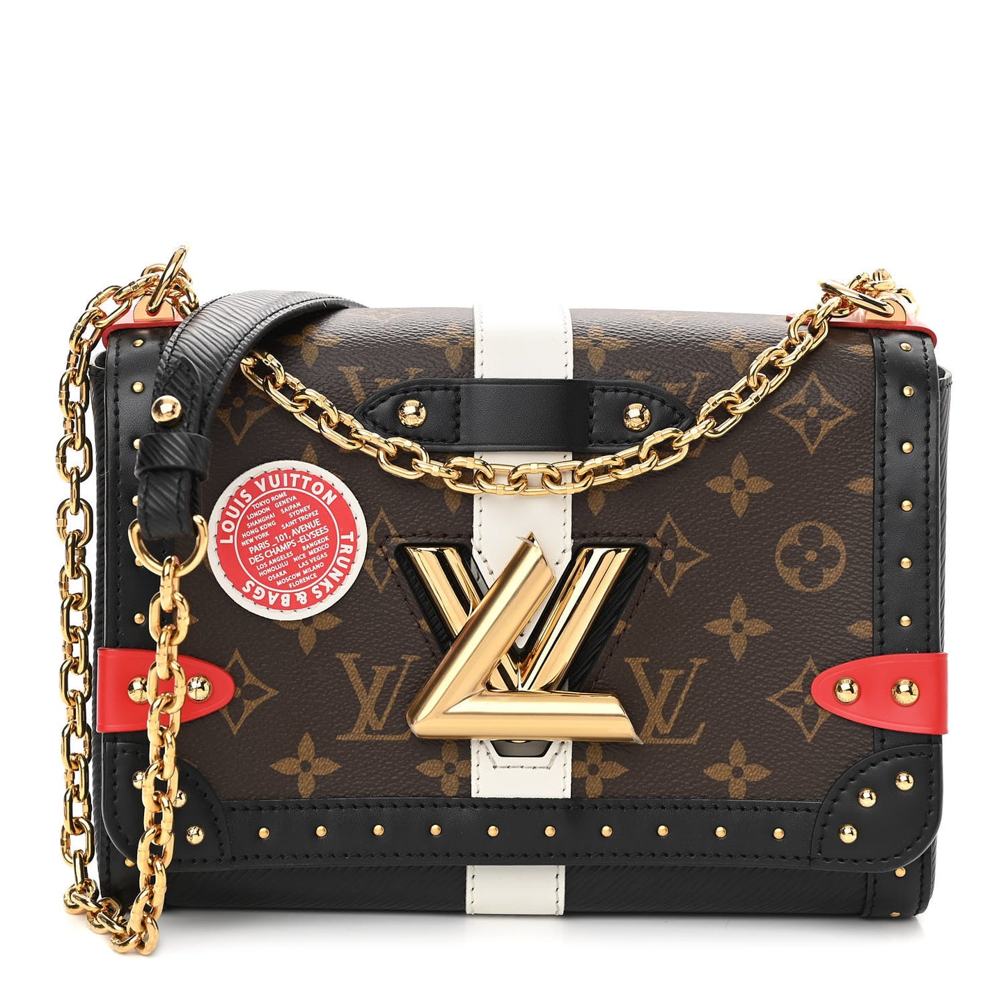 Epi Monogram Complice Trunks and Bags Twist Shoulder Bag MM Black