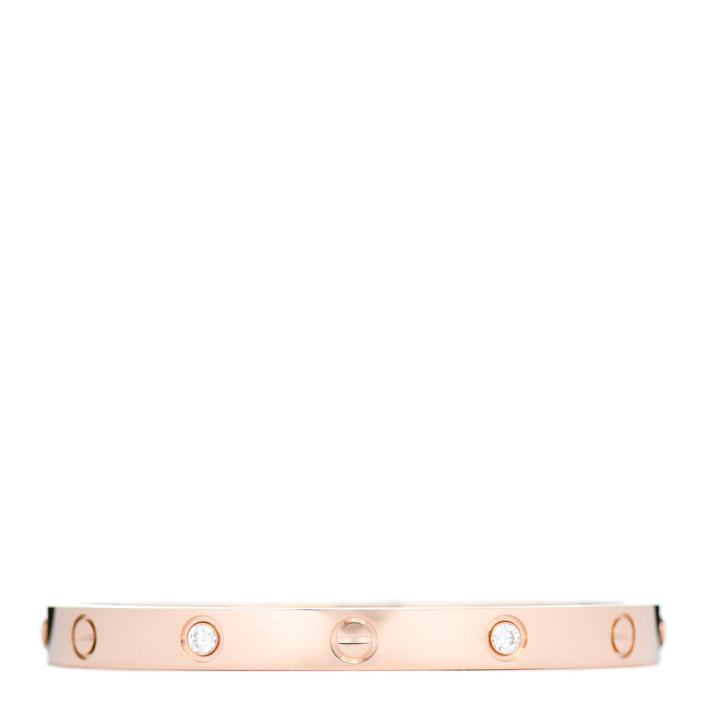 18K Pink Gold 4 Diamond LOVE Bracelet 17