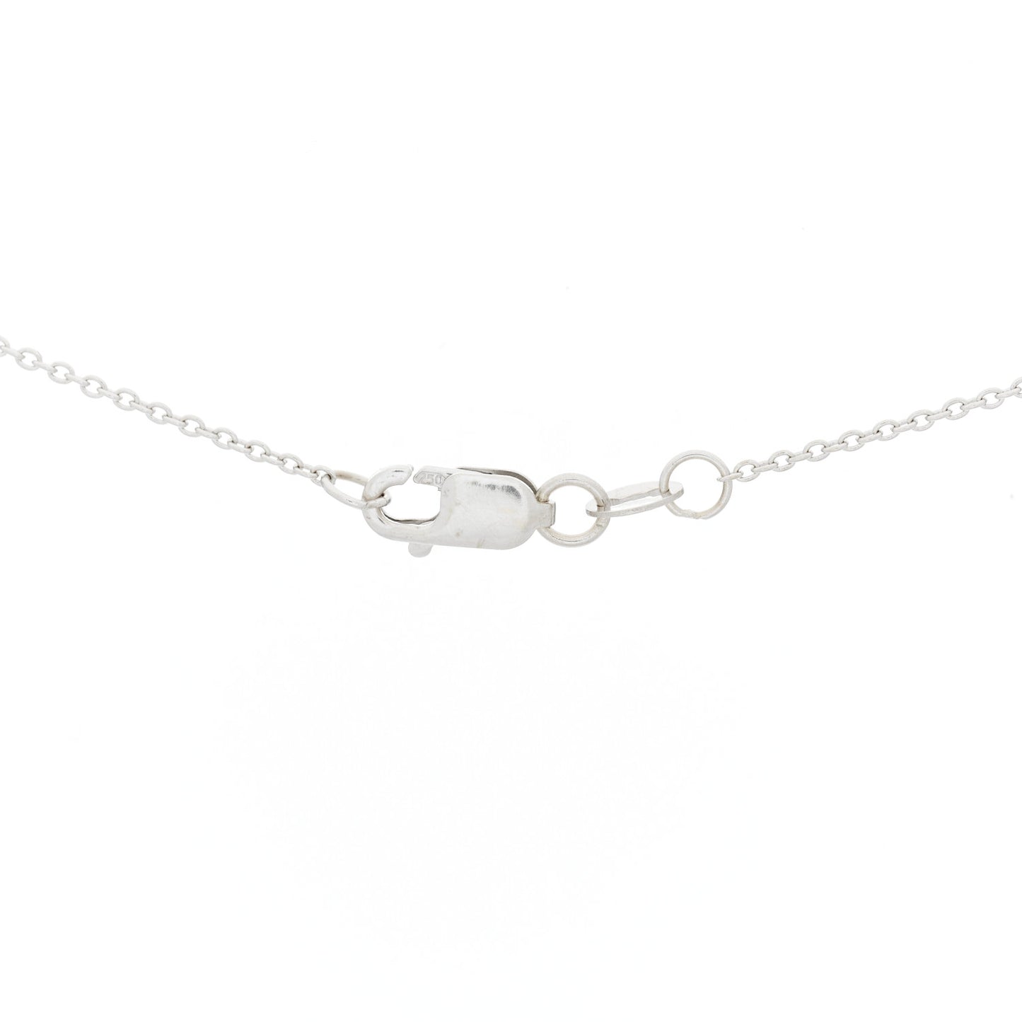 18K White Gold .10ctw Diamond Cross Pendant Necklace