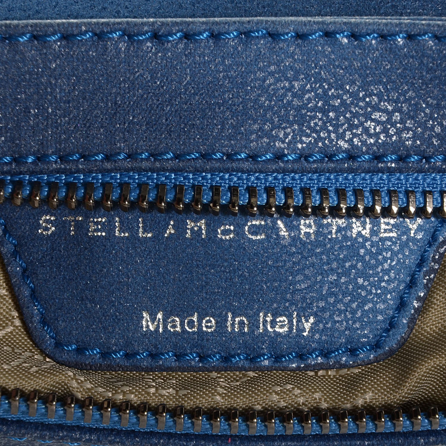 Stella McCartney Faux Shaggy Deer Falabella Fold Over Clutch Blue 6 of 8