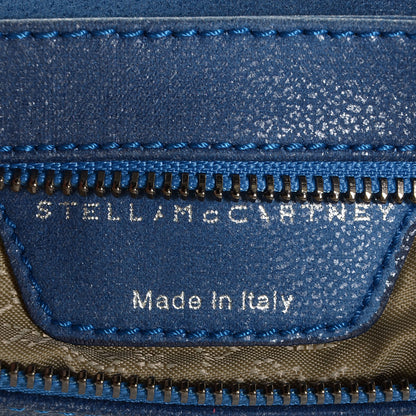 Stella McCartney Faux Shaggy Deer Falabella Fold Over Clutch Blue 6 of 8