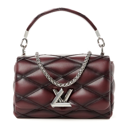 Louis Vuitton Lambskin Malletage GO-14 PM NM Bordeaux 1 of 12