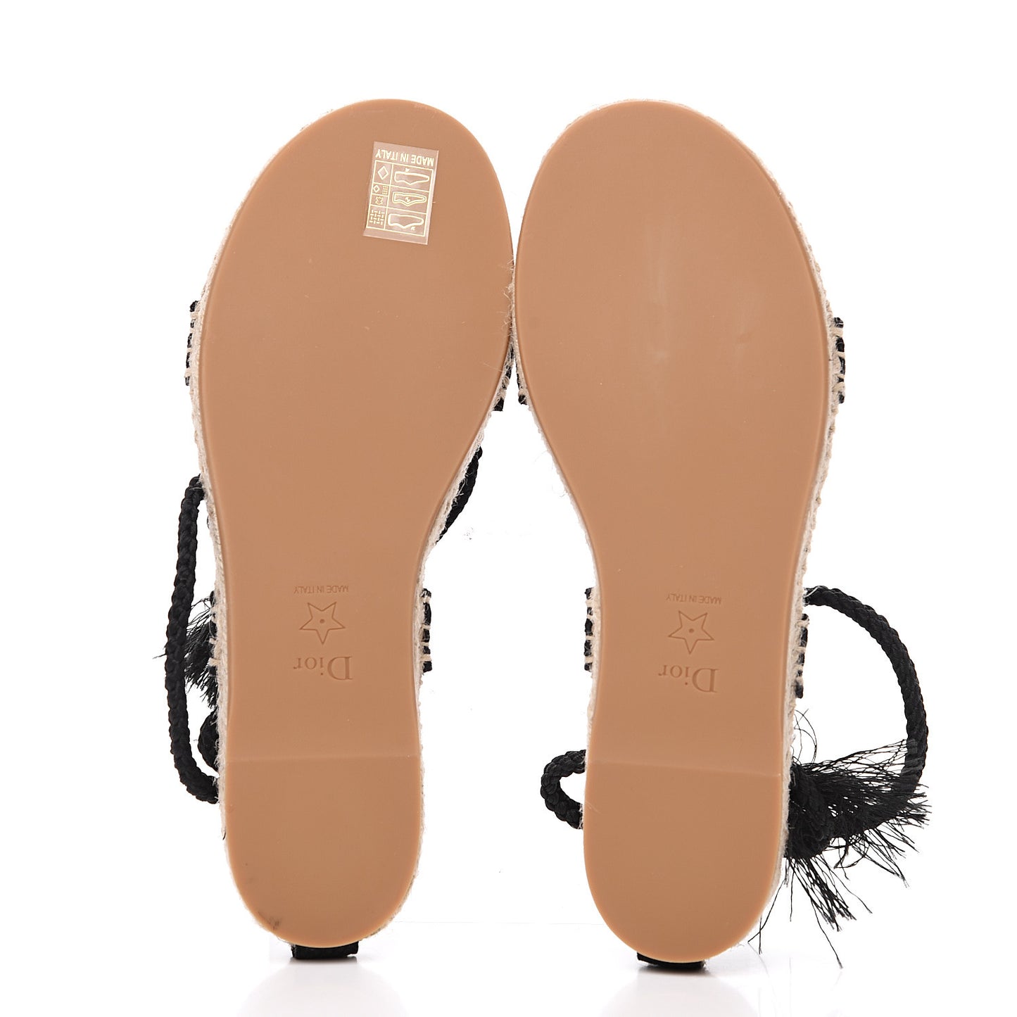 Embroidered Cotton Diorexpress Sandal 38.5 Black